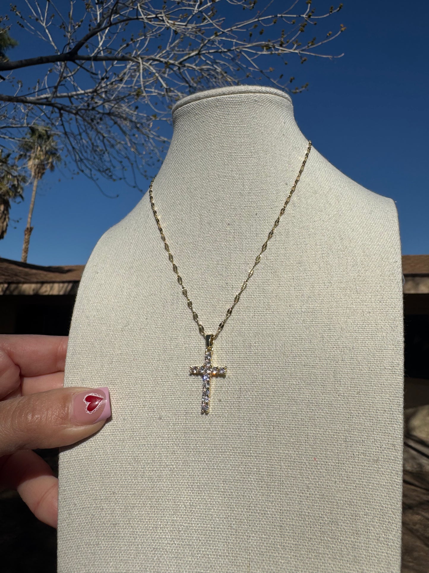 Elevated Chain Cross Necklace