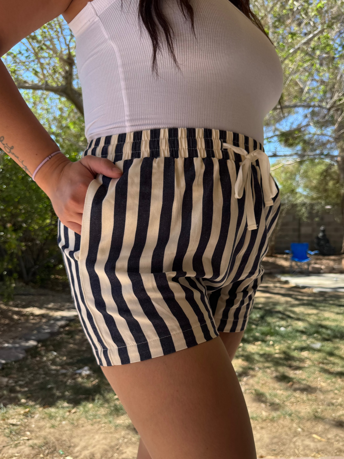 Merica Striped Twill Shorts