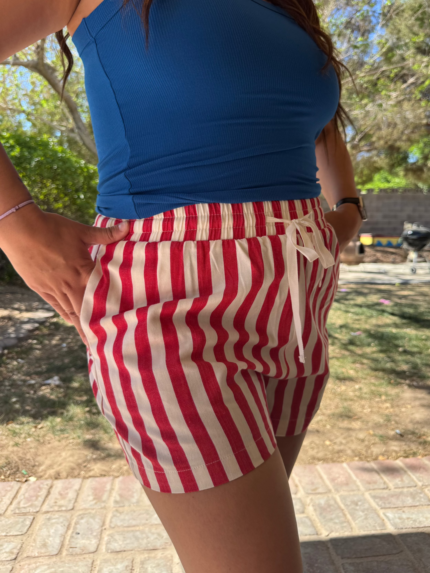 Merica Striped Twill Shorts