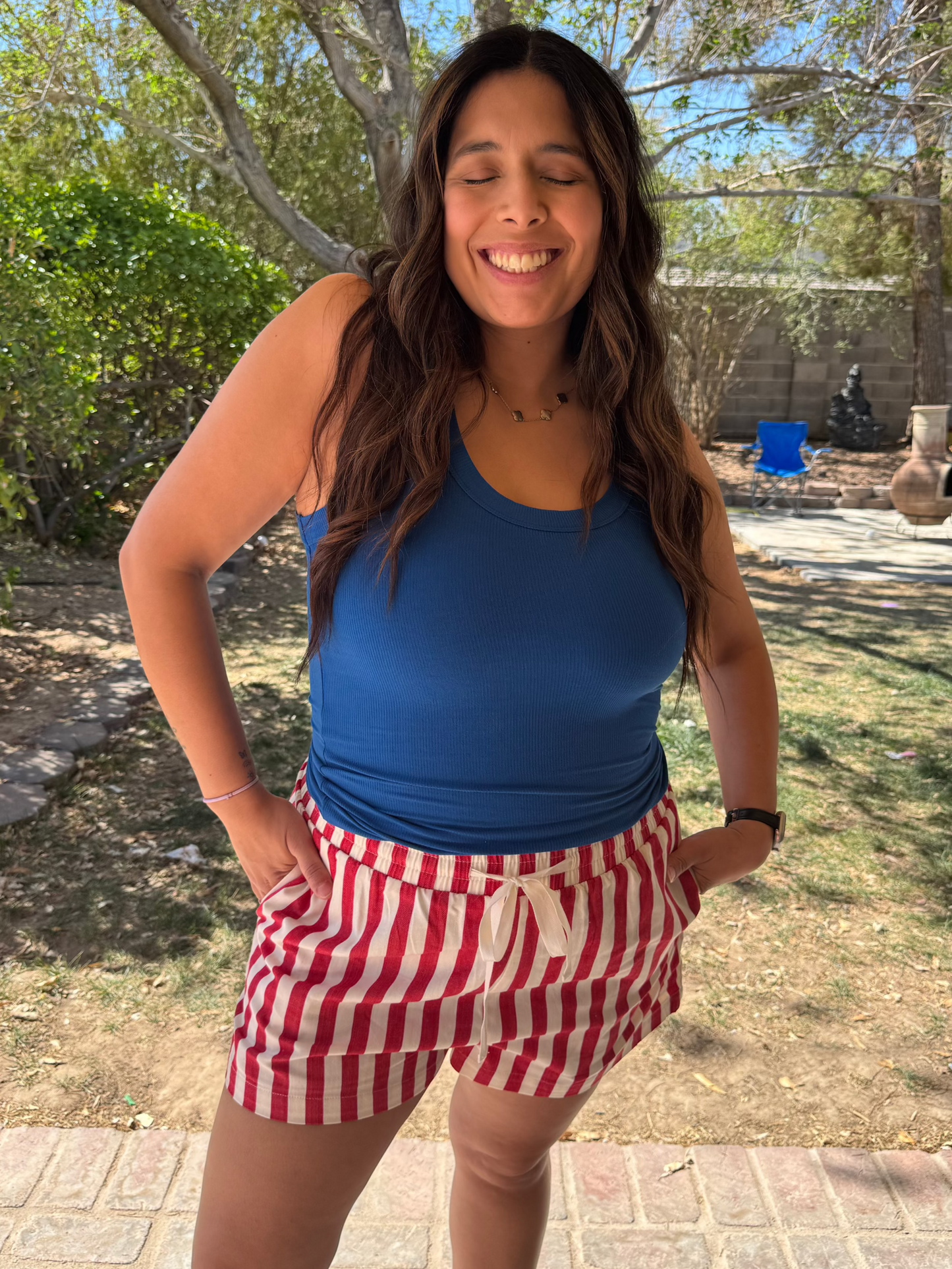 Merica Striped Twill Shorts