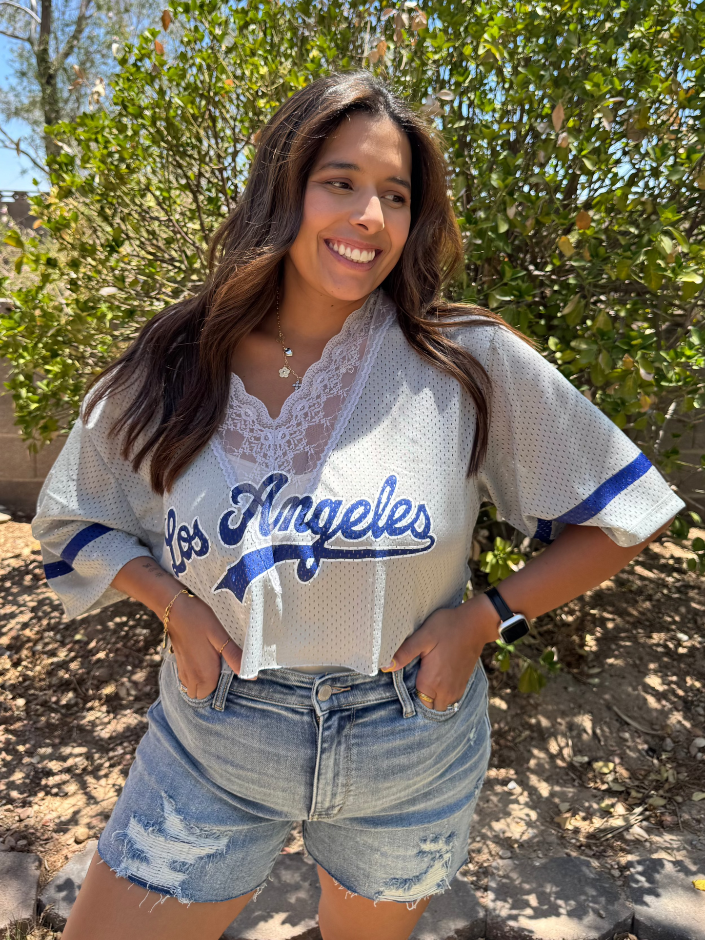 Bleed Blue Lace Top
