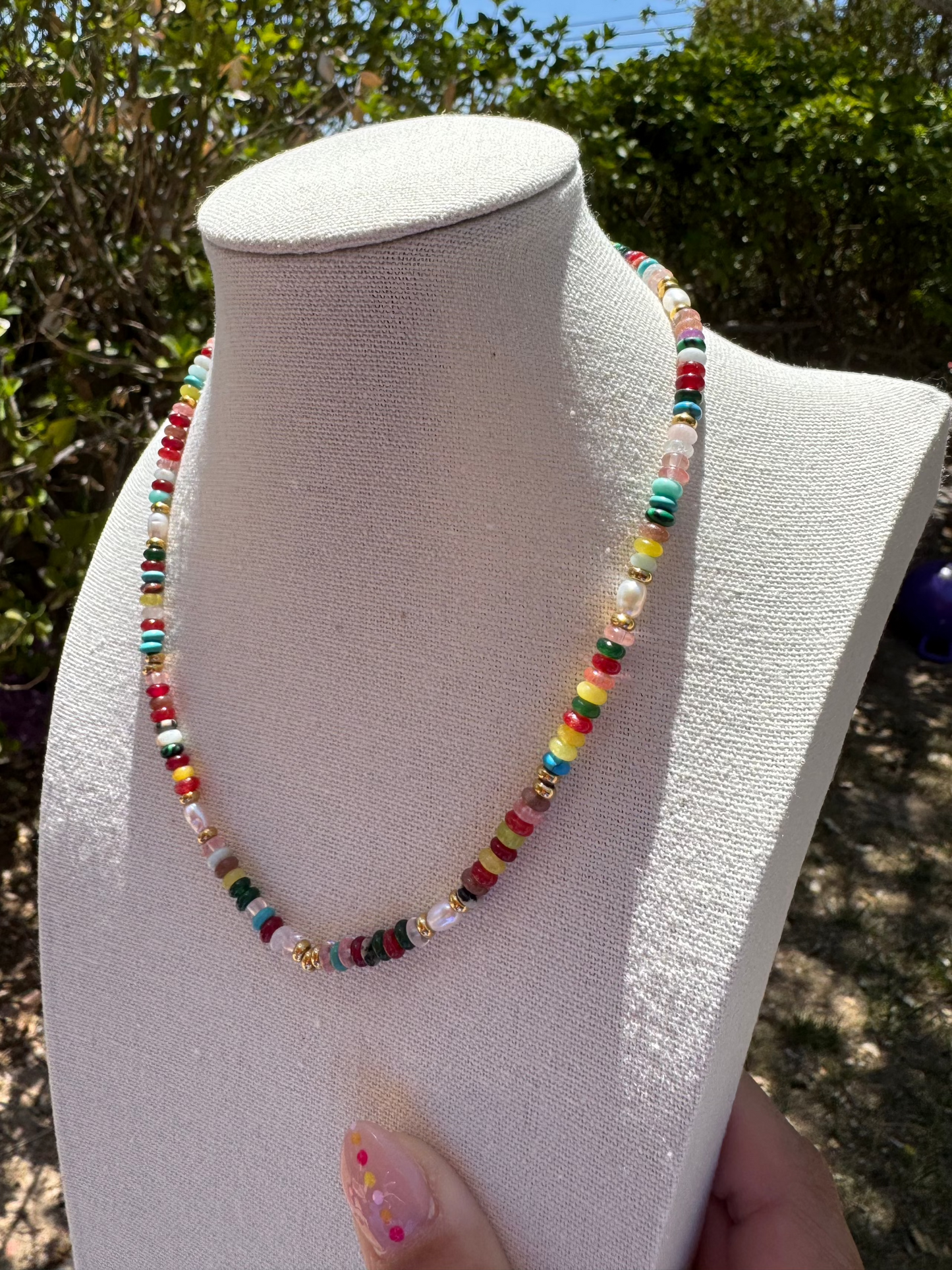 Multi Color Beaded Necklace