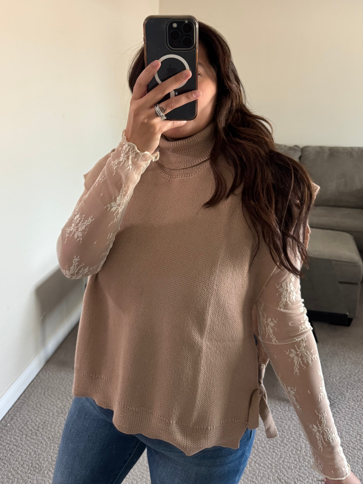 Going Out Turtle Neck Side Tie