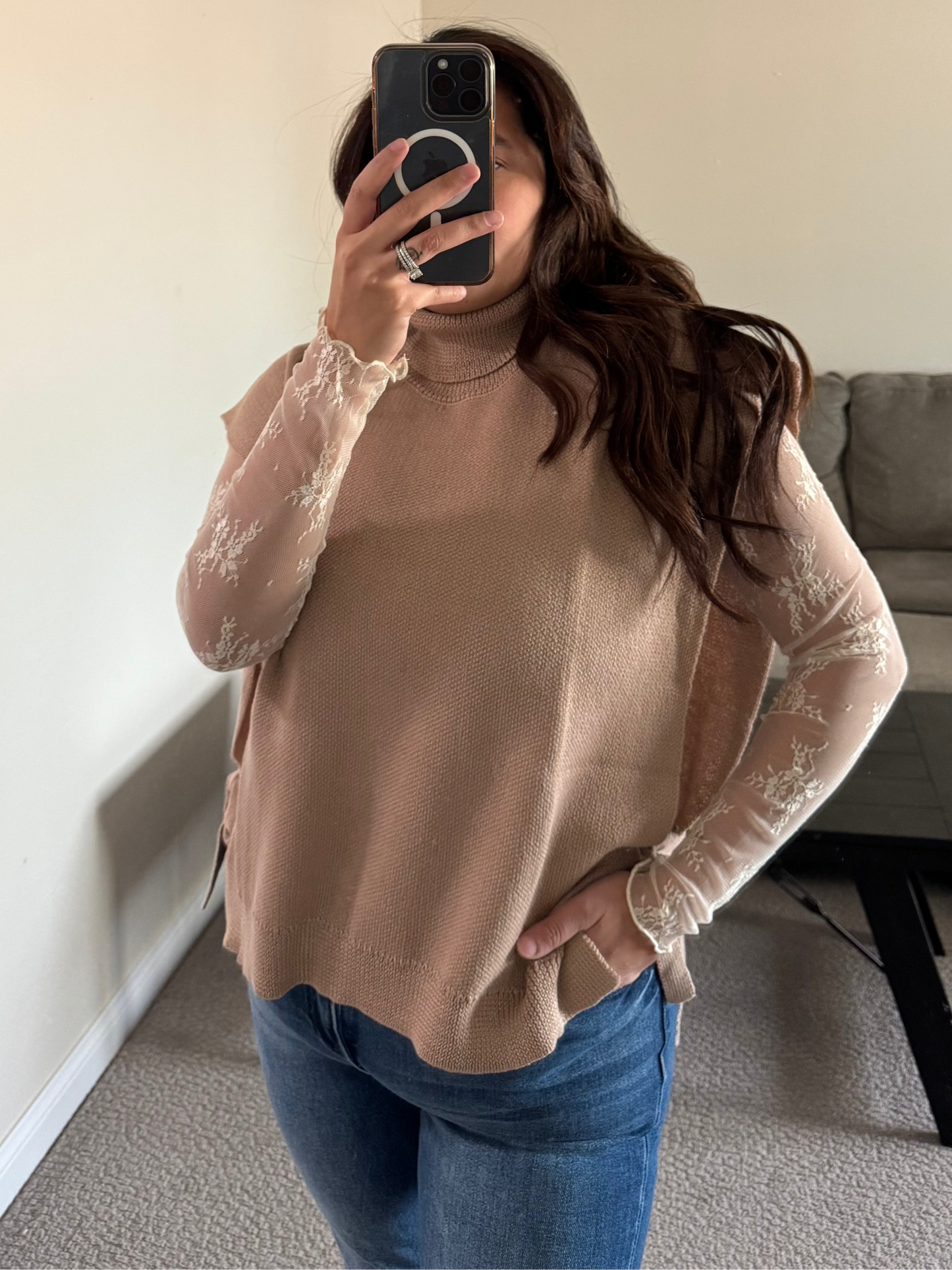 Going Out Turtle Neck Side Tie