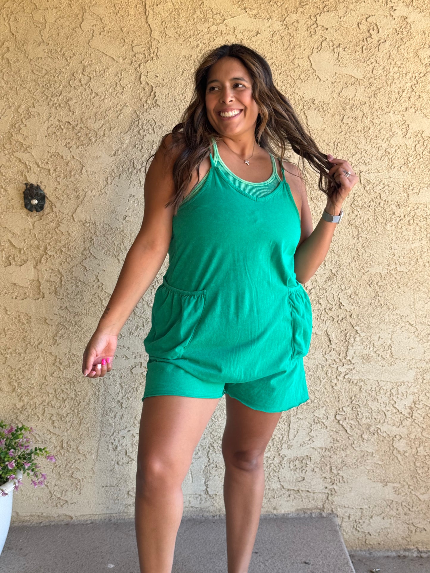 Rachel Romper - Green