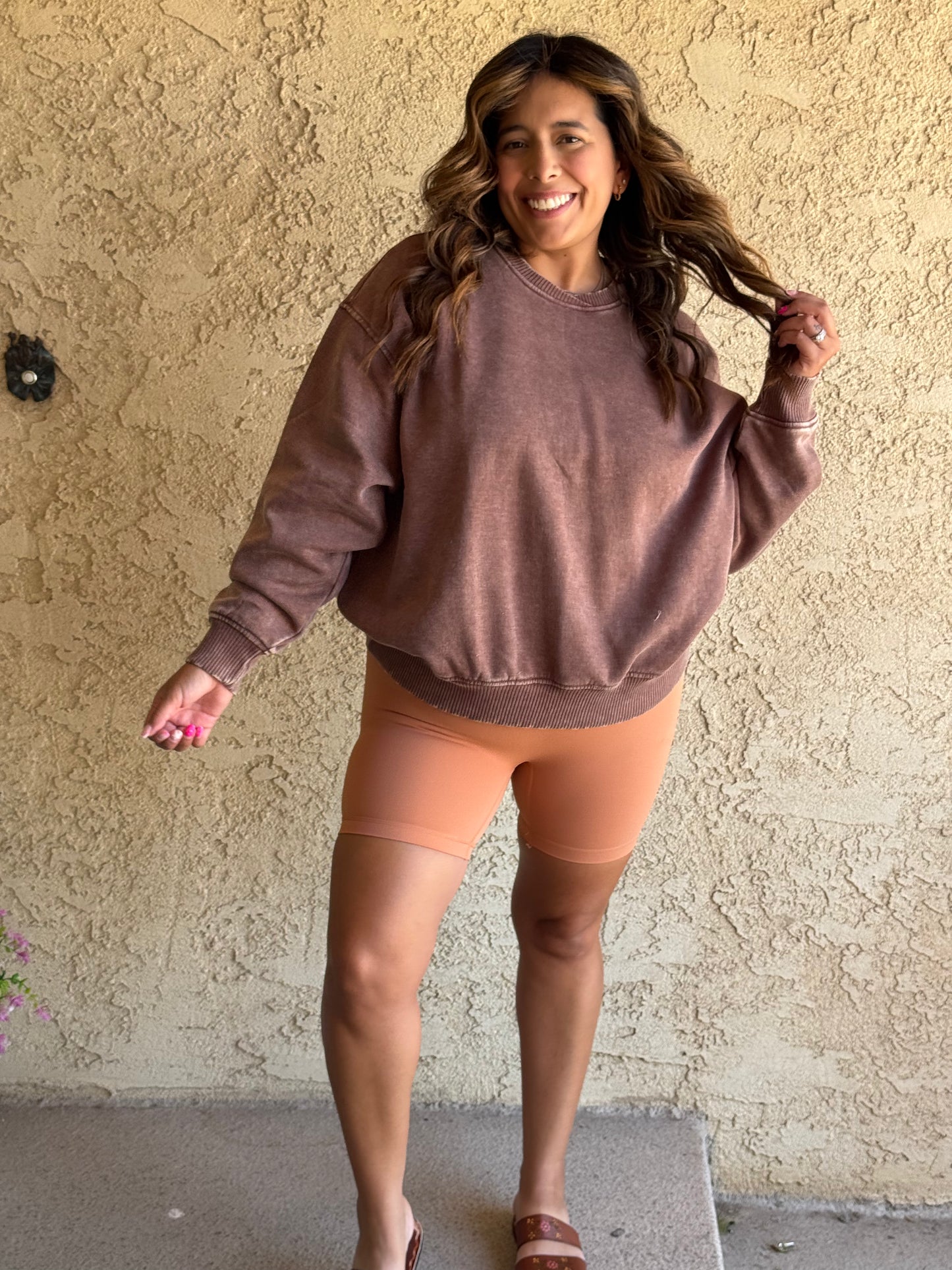 Pippa Oversized Crewneck - Brown