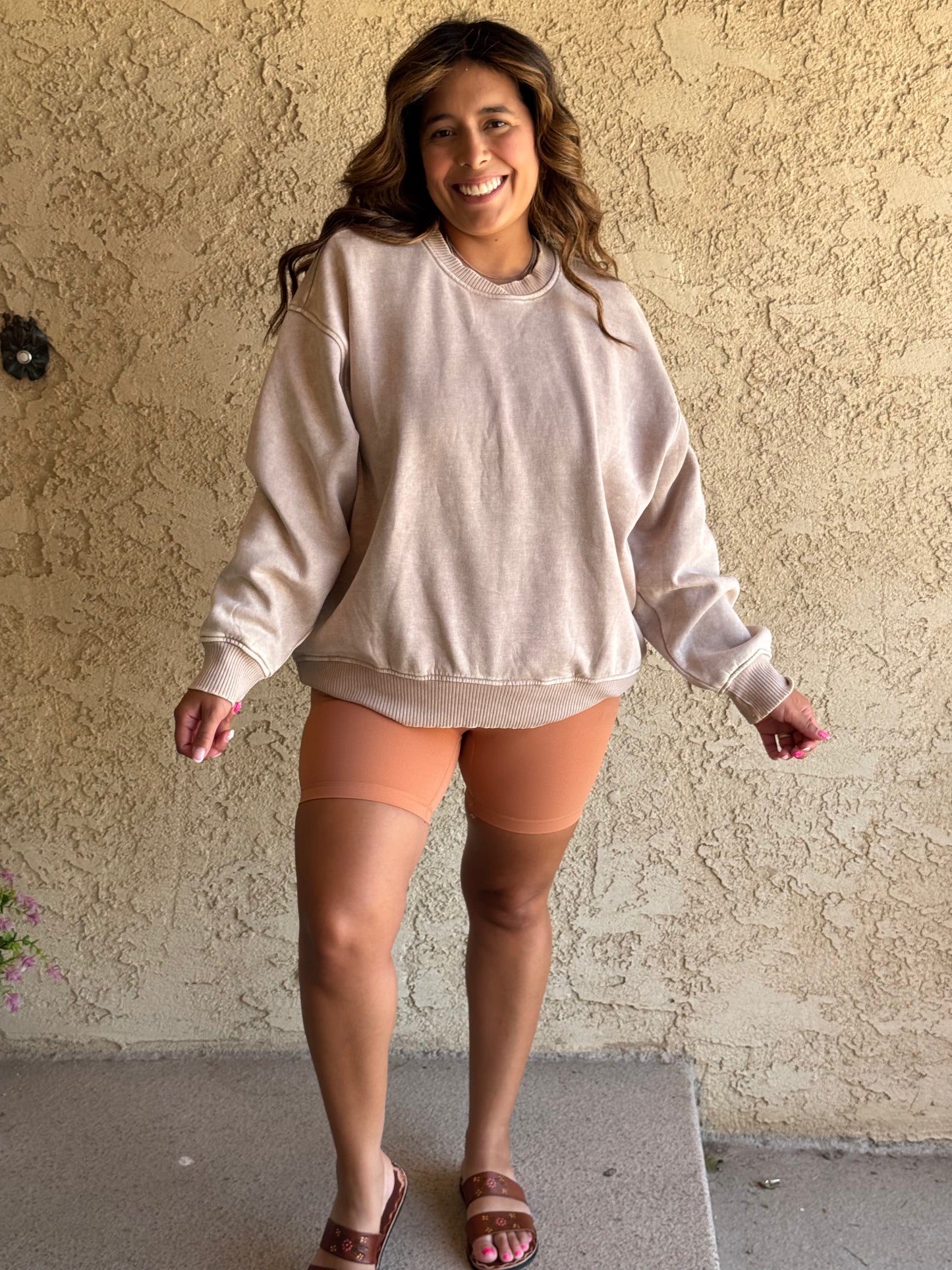 Pippa Oversized Crewneck - ash mocha