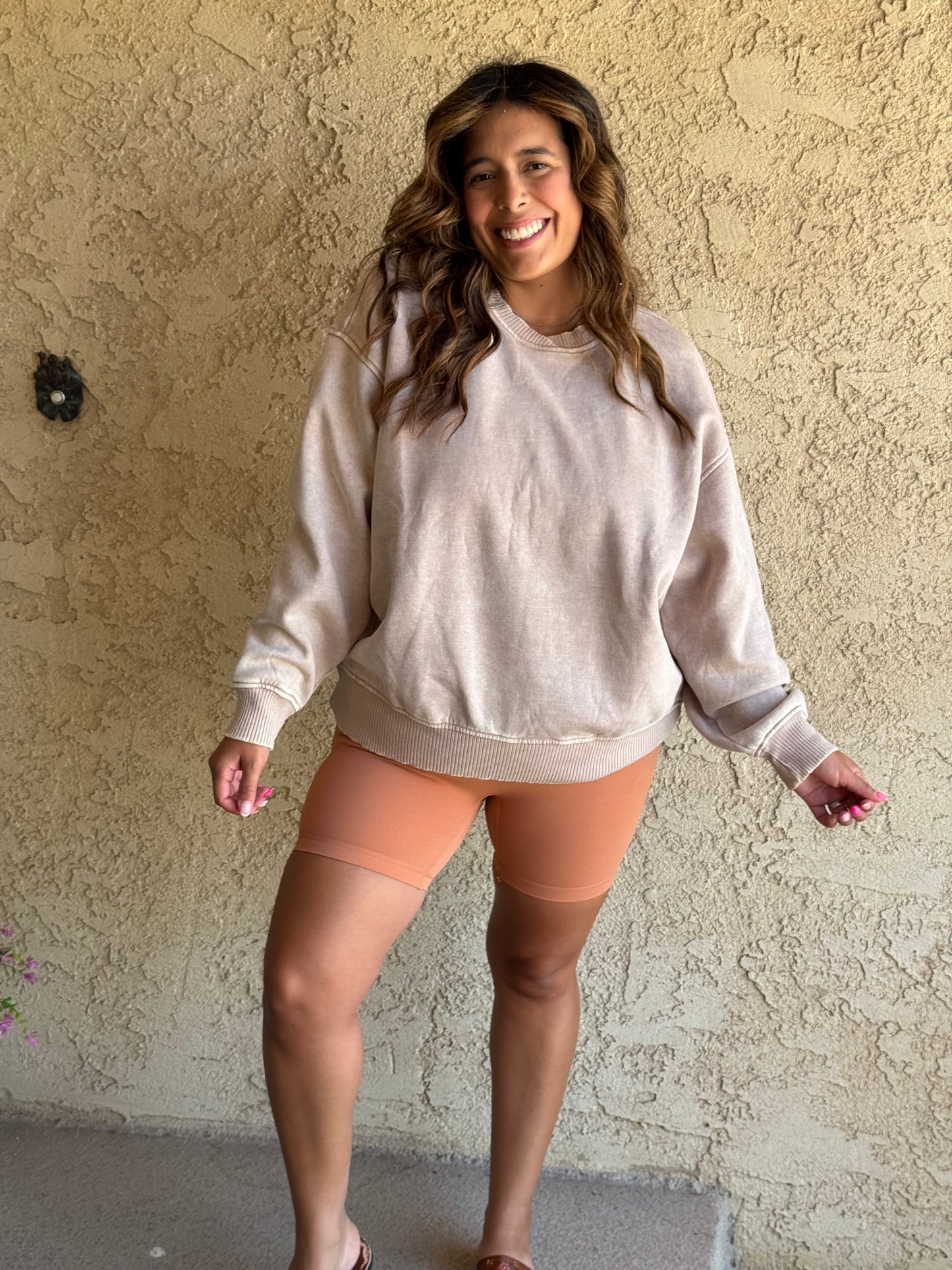 Pippa Oversized Crewneck - ash mocha