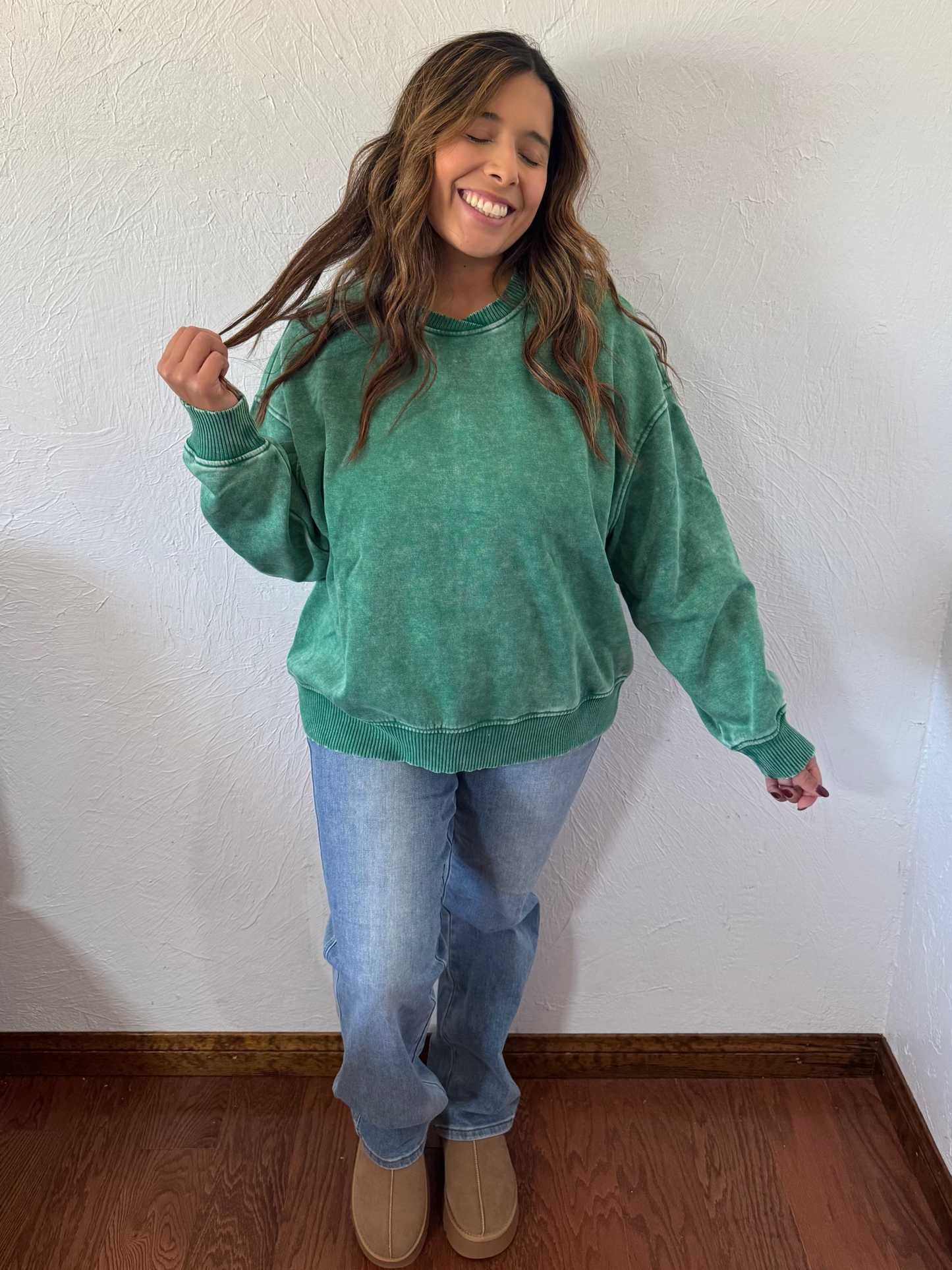 Pippa Oversized Crewneck - Forest
