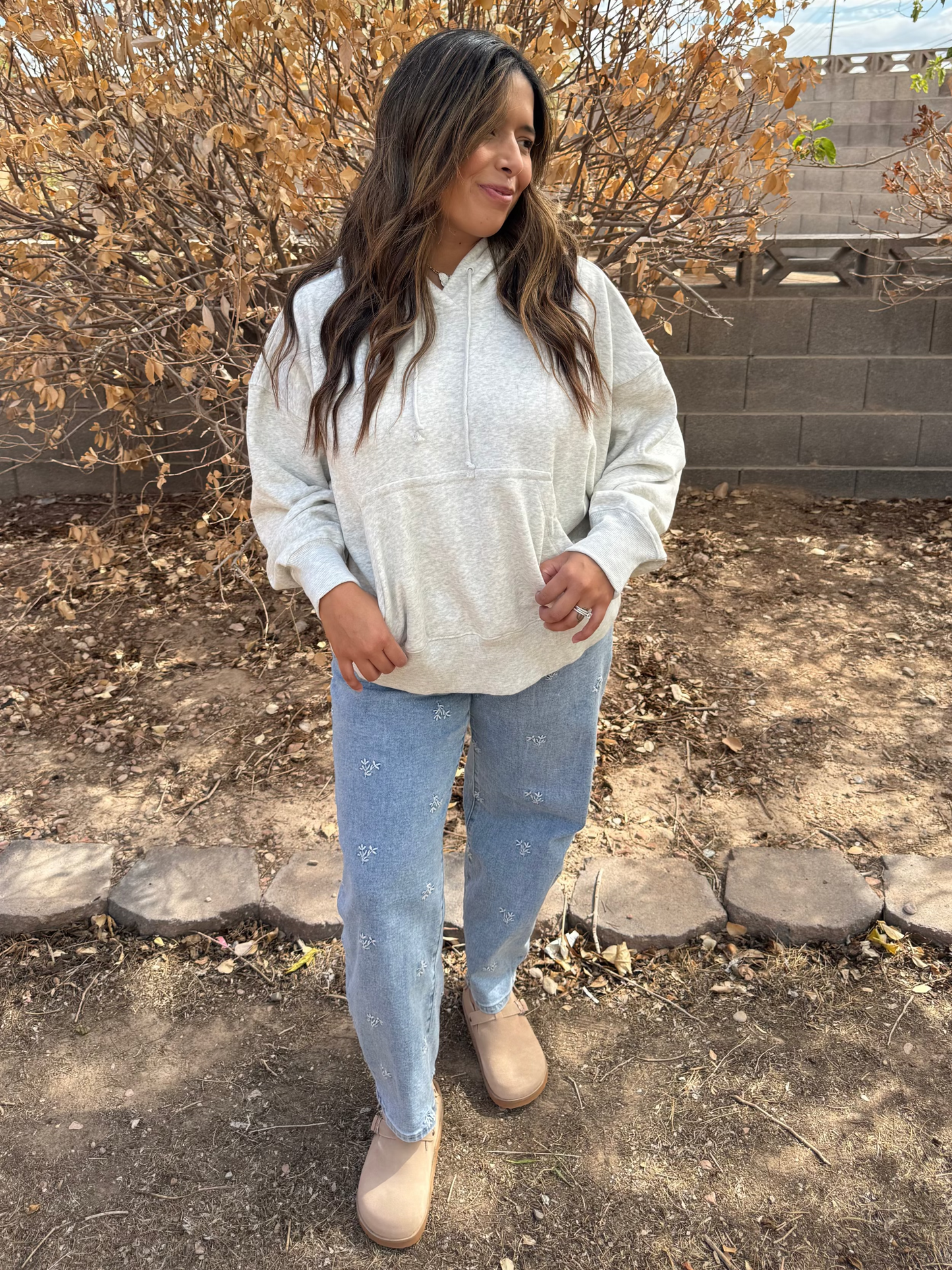 Carmen Oversized Hoodie - Heather Grey