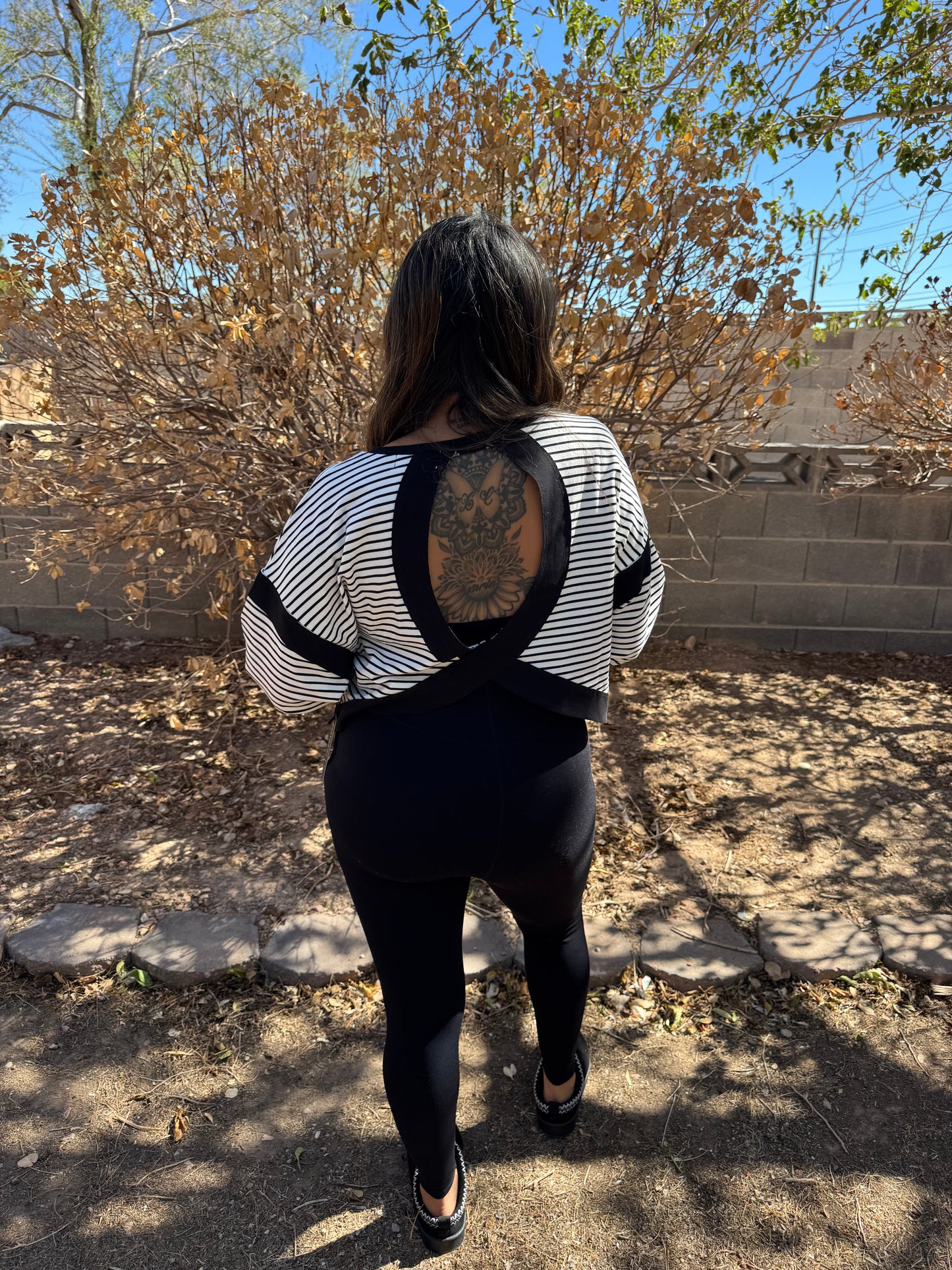 All That Open Back Top - Black/White