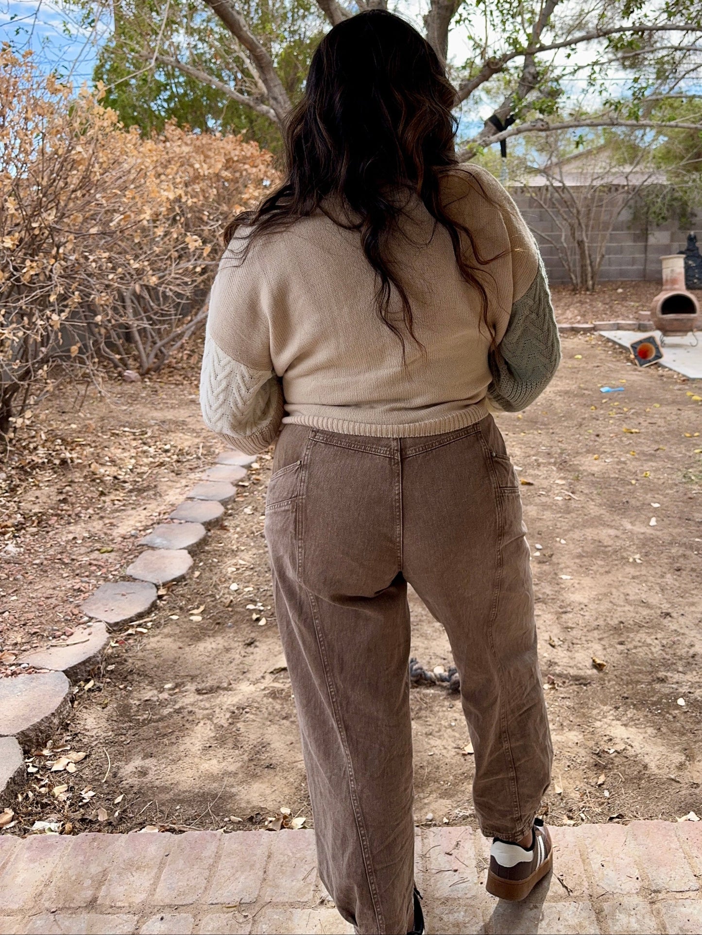 Becca Barrel Pants - Brown