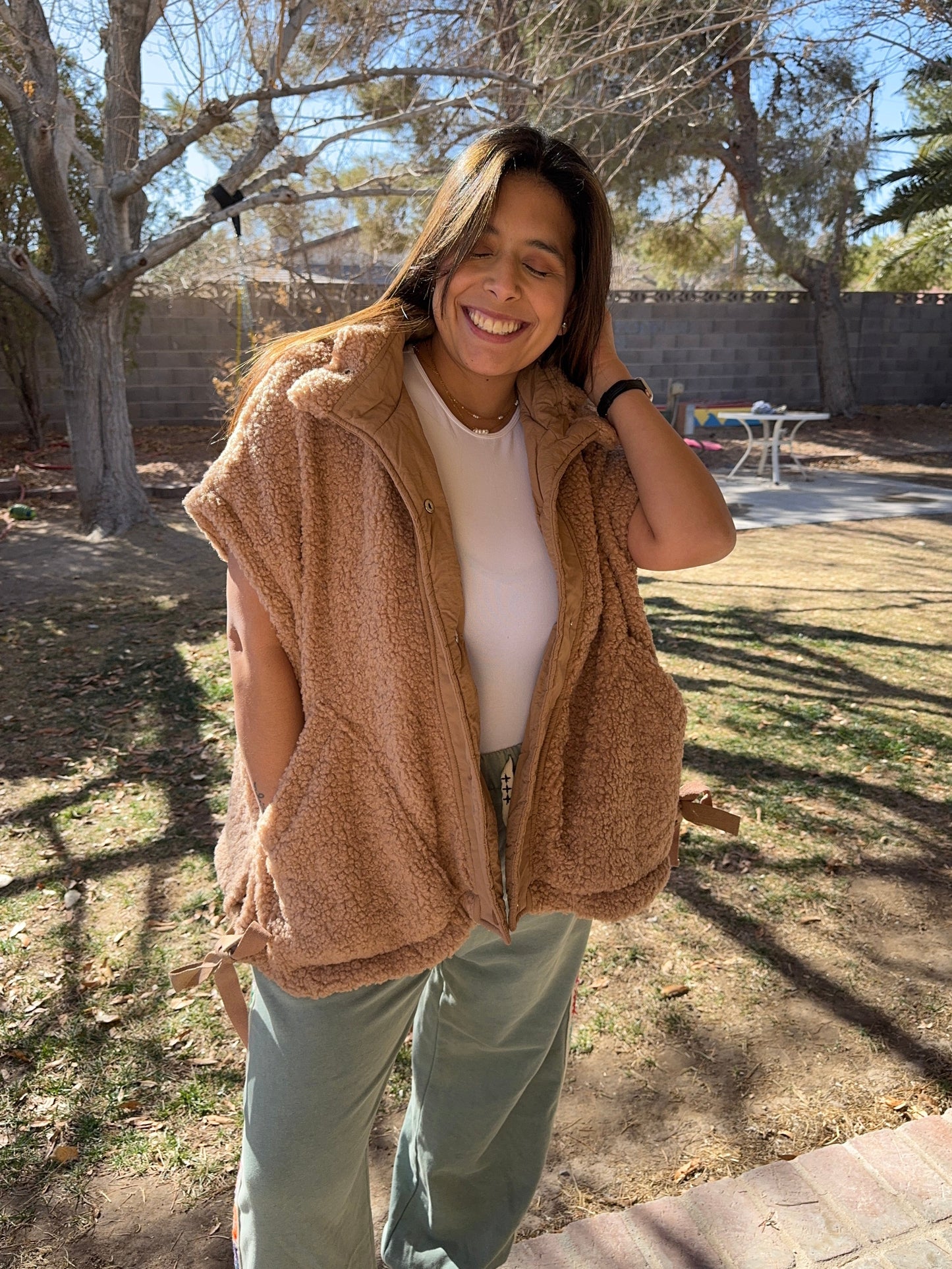 Kai Oversized Sherpa Vest