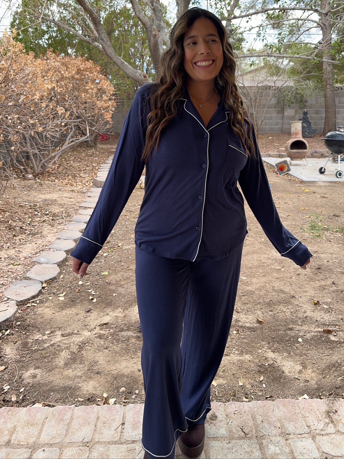 Patrice PJ Pant Set - Navy