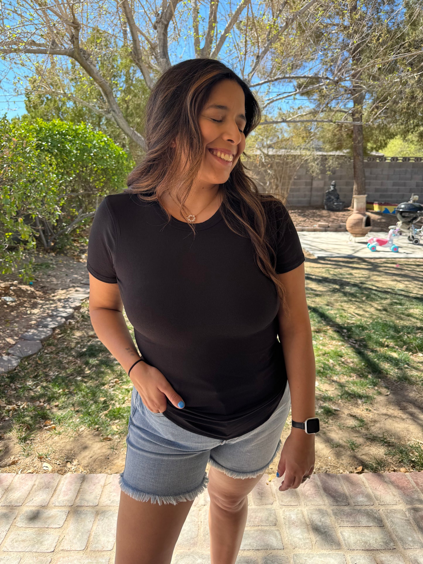 Rosie Ribbed Tee - *RESTOCK*