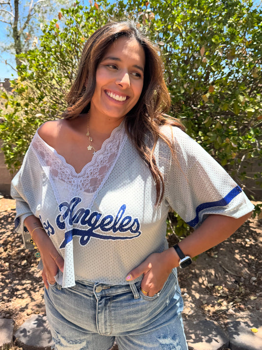 Bleed Blue Lace Top