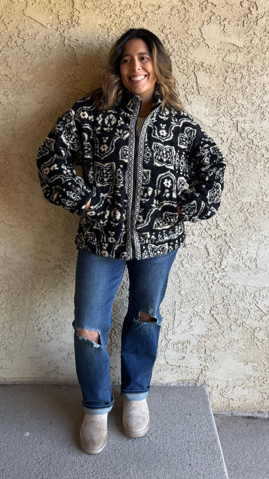 Paisley Sherpa Jacket