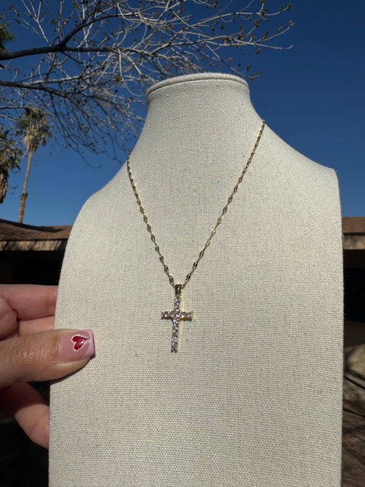 Elevated Chain Cross Necklace
