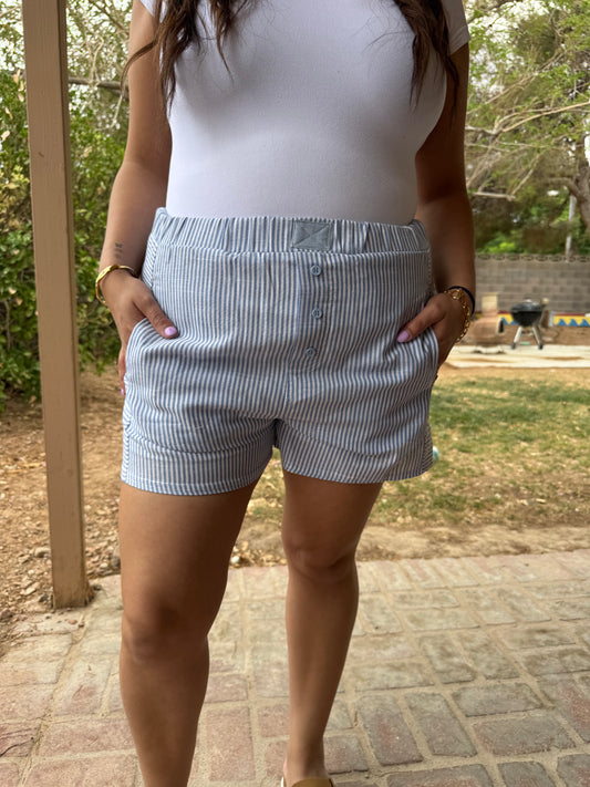 San Diego Striped Boxer Shorts - Blue