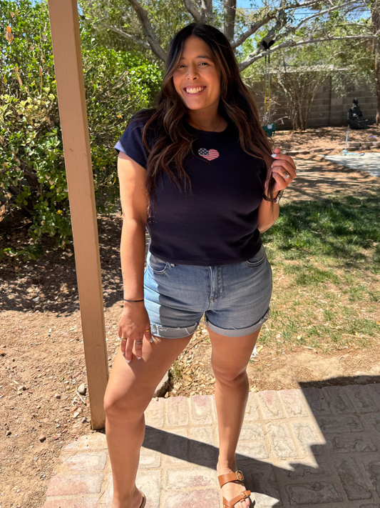 I Heart USA Baby Tee