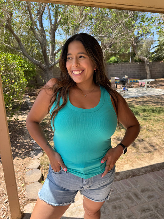 Essential Ribbed Tank - NEW COLOR