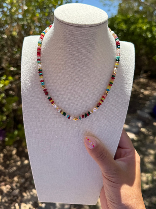 Multi Color Beaded Necklace