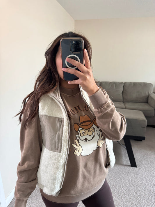 Sarah Reversible Sherpa Vest