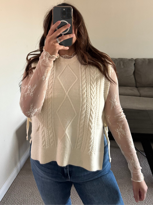 Silveria Side Tie Knit Sweater - new color!