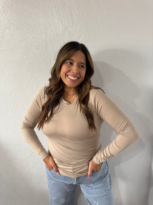 Core Seamless Long Sleeve - Light Mocha