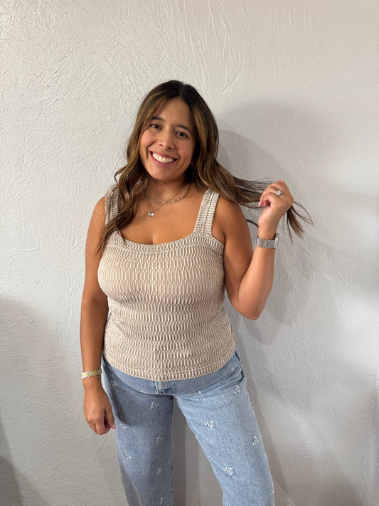 Pebble Washed Tank - Ash Mocha