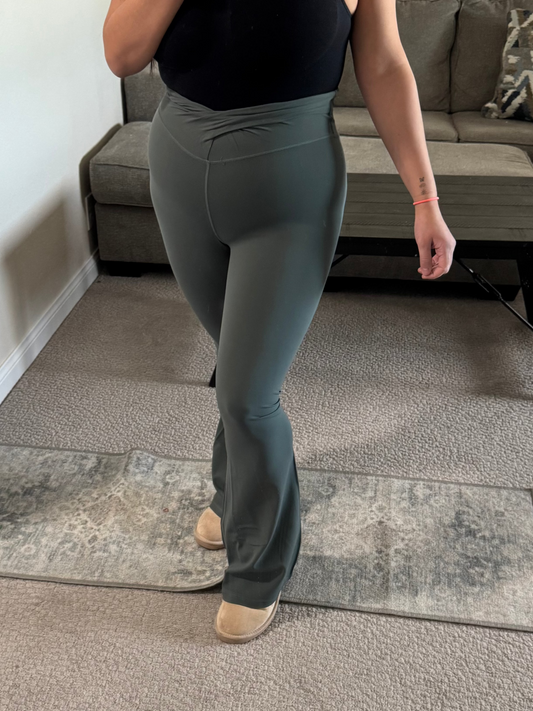 Cora Crossover Flare Leggings