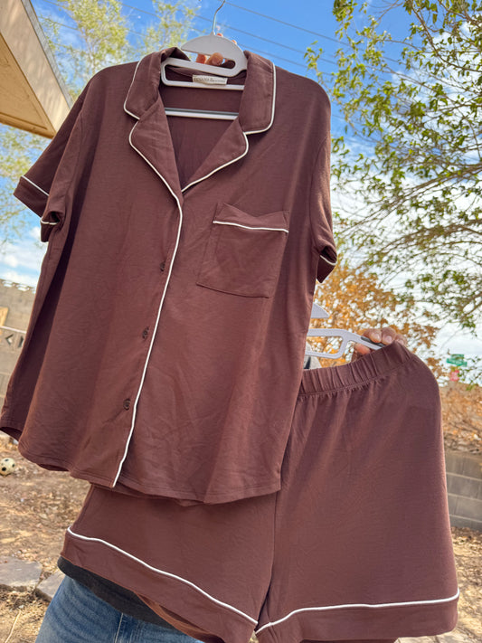Patrice Pj Set - Brown