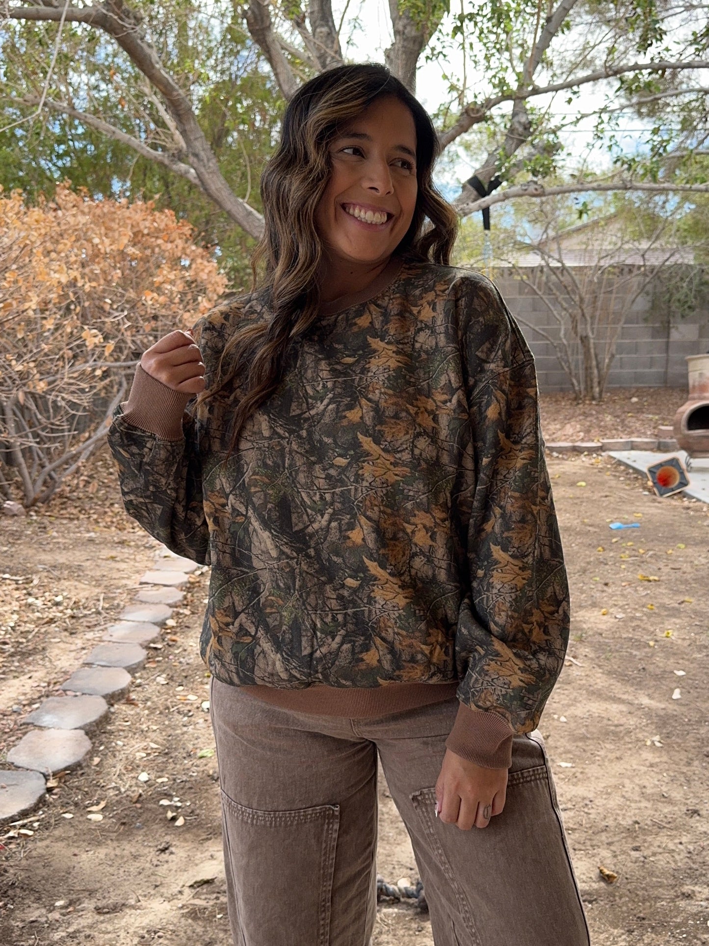 Better than Wanted Camo Crewneck