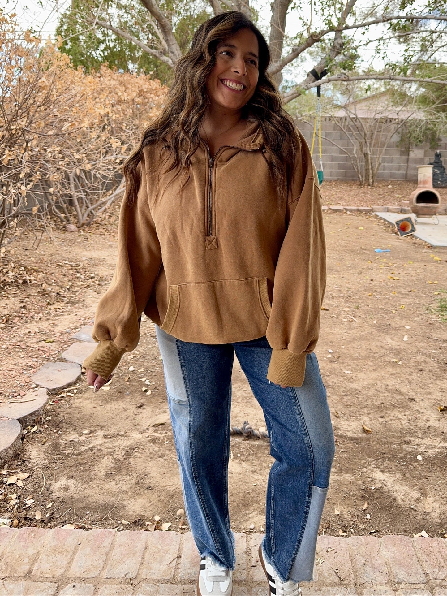 Hayden Half Zip - Mocha