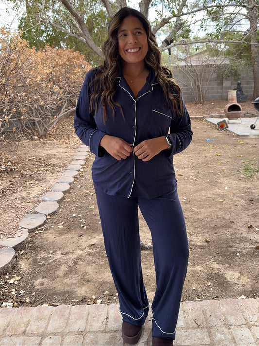 Patrice PJ Pant Set - Navy