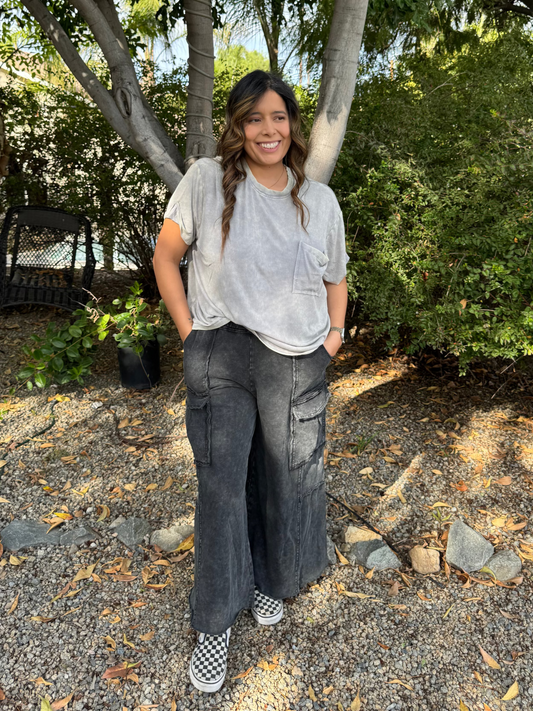 Wren Wide Leg Pants - Black