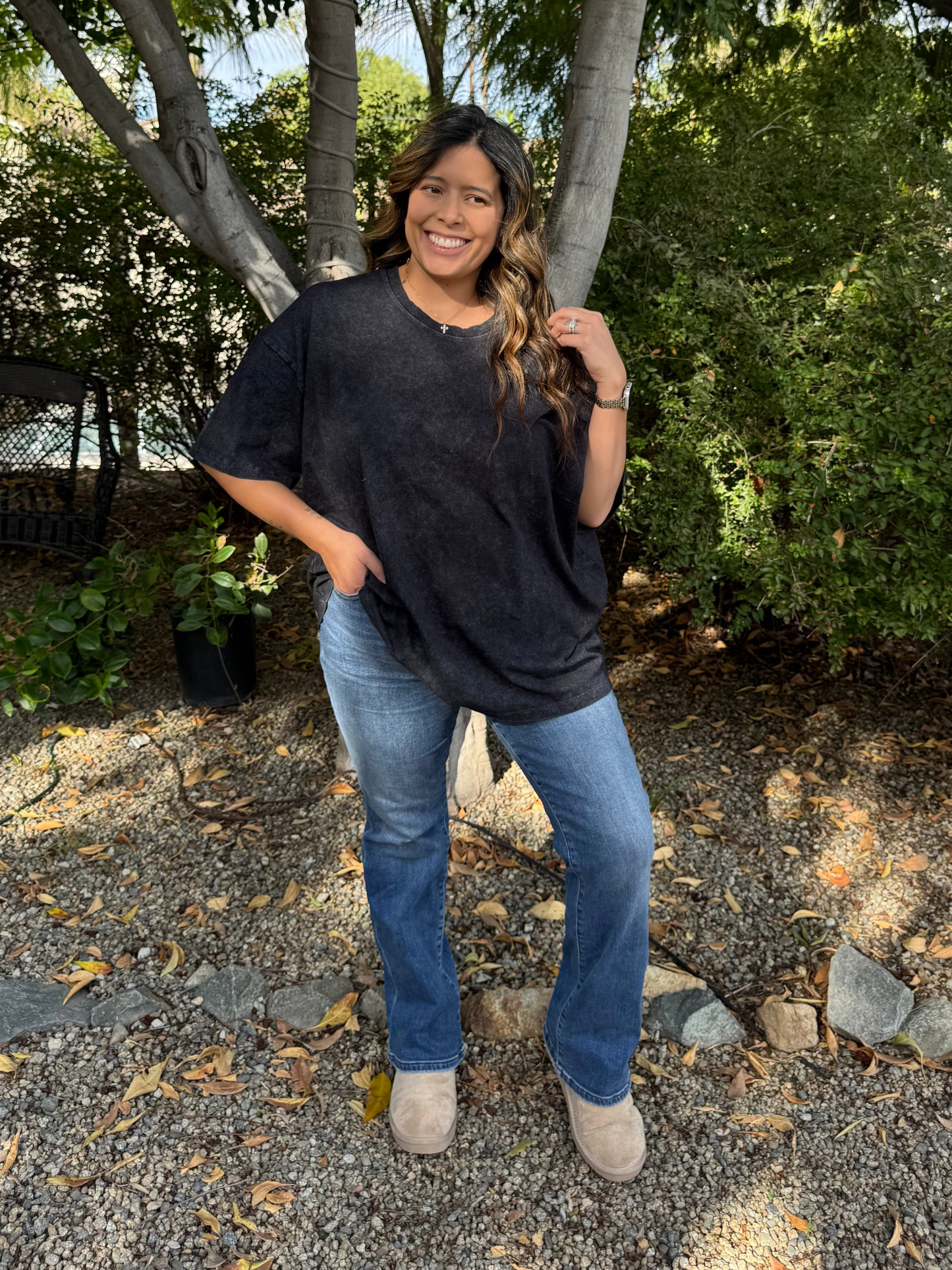 Husband Oversized Tee - Black