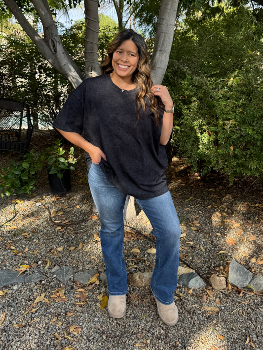 Husband Oversized Tee - Black