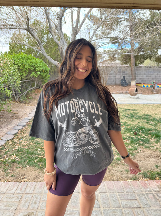 Born to Ride Oversized Graphic Tee