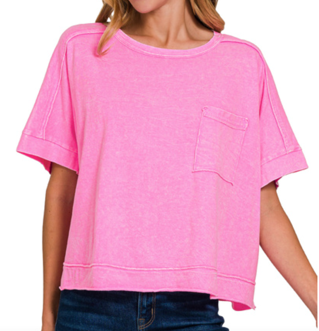 Drogo Oversized Crop Pocket Tee