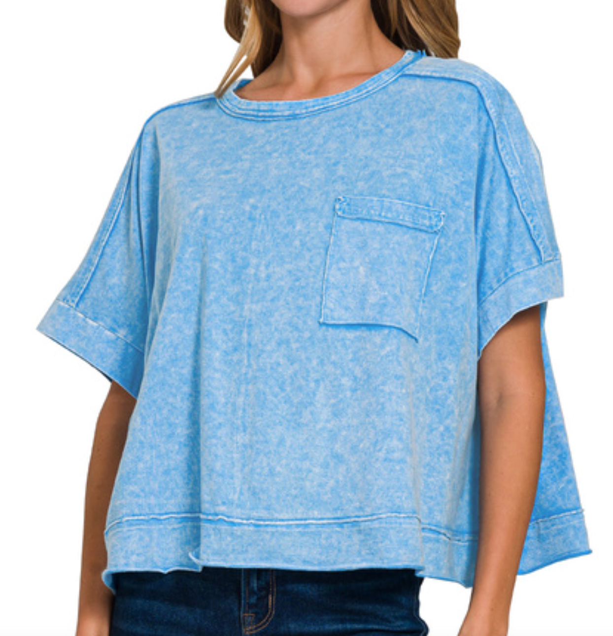 Drogo Oversized Crop Pocket Tee