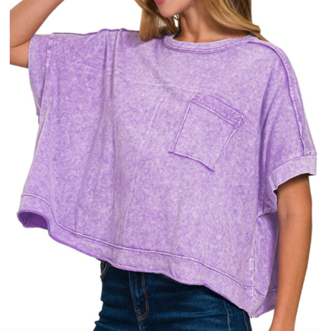 Drogo Oversized Crop Pocket Tee