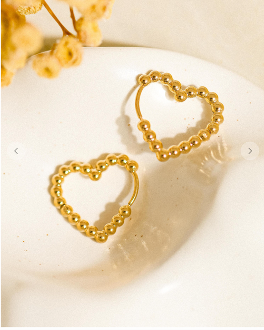 Heart Hoop Ear Rings