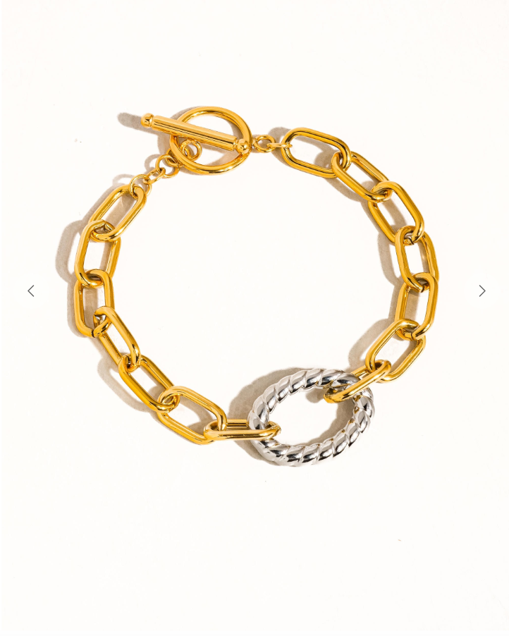 Chain Two Tone Bracelet