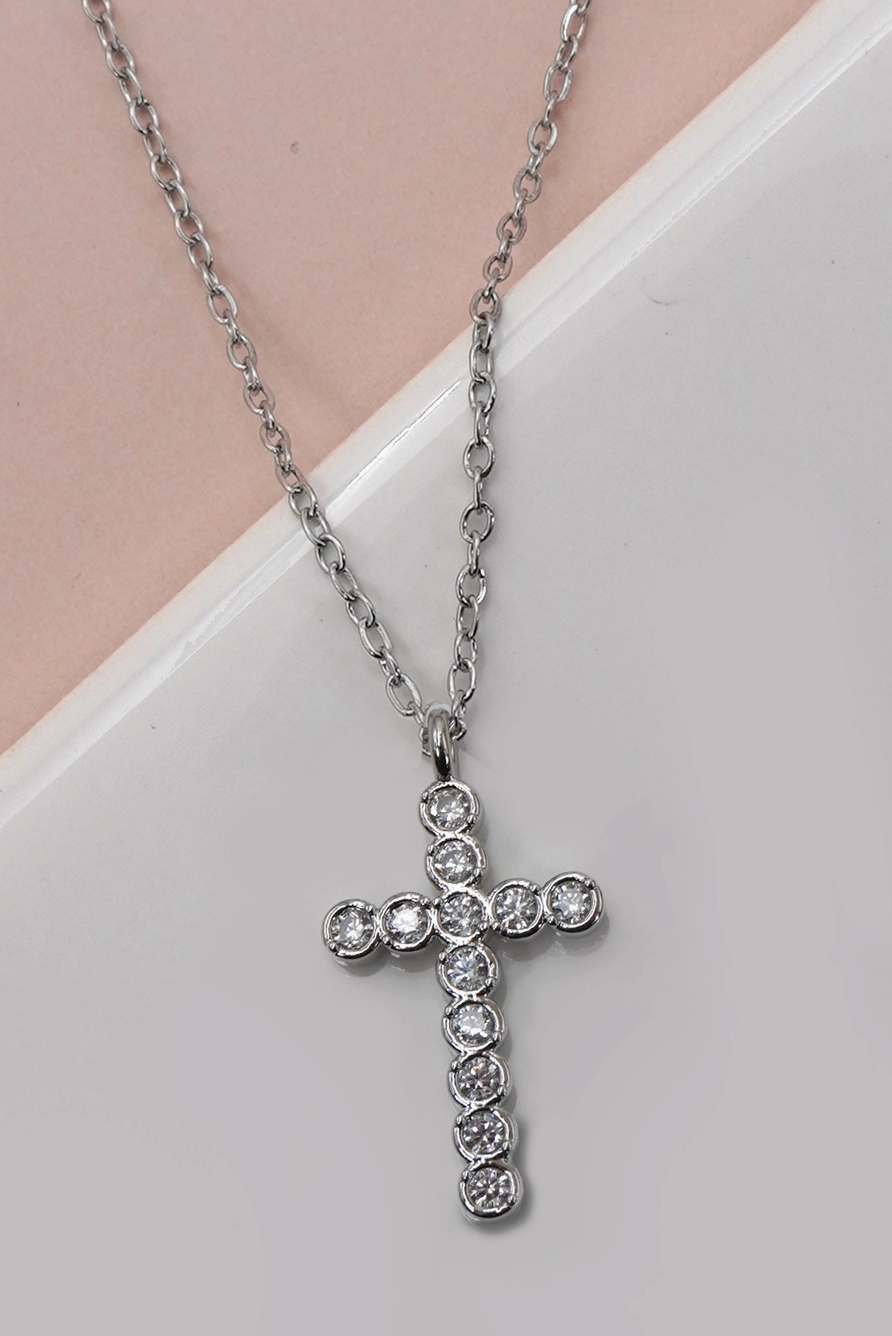 Studded Cross 18K Tarnish Free