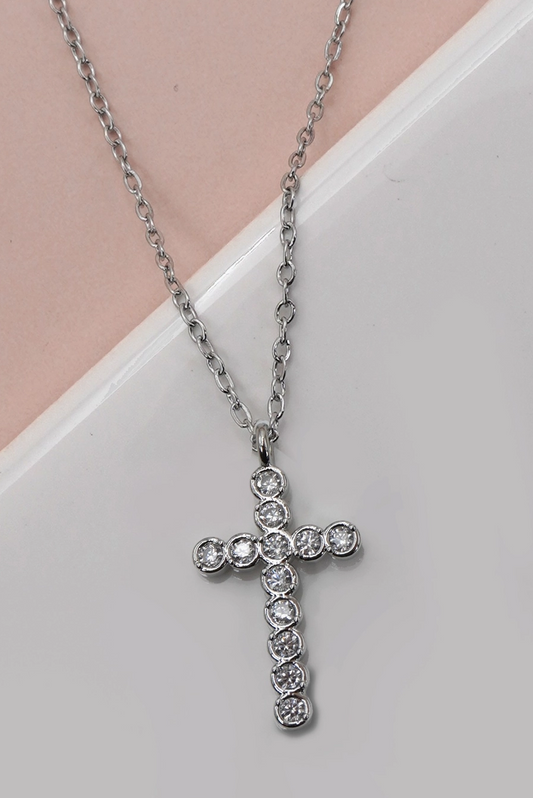 Studded Cross 18K Tarnish Free